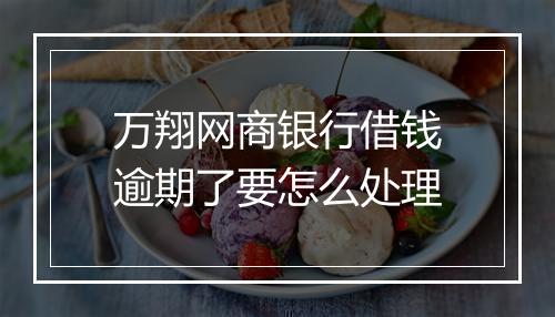 万翔网商银行借钱逾期了要怎么处理