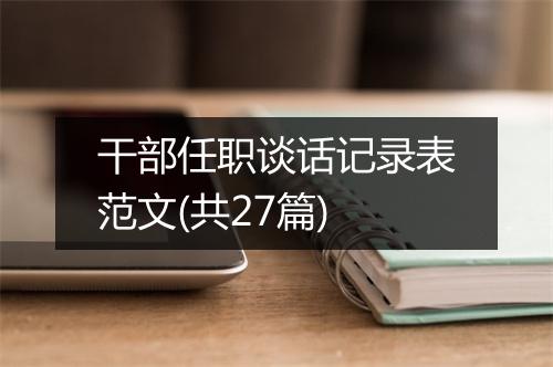 干部任职谈话记录表范文(共27篇)