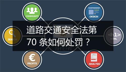 道路交通安全法第 70 条如何处罚?