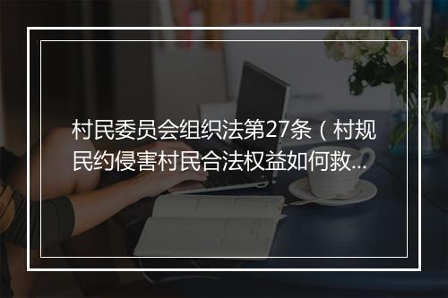 村民委员会组织法第27条(村规民约侵害村民合法权益如何救济)