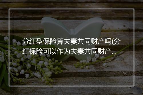 分红型保险算夫妻共同财产吗(分红保险可以作为夫妻共同财产吗)