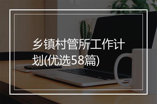乡镇村管所工作计划(优选58篇)