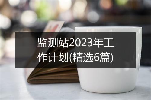 监测站2023年工作计划(精选6篇)