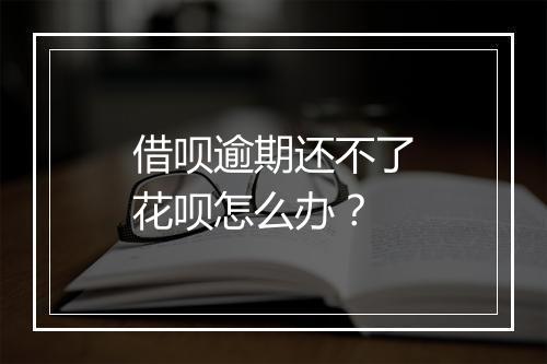 借呗逾期还不了花呗怎么办?