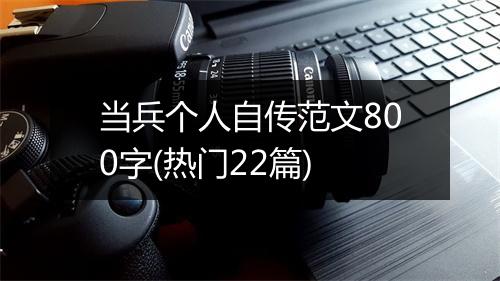 当兵个人自传范文800字(热门22篇)