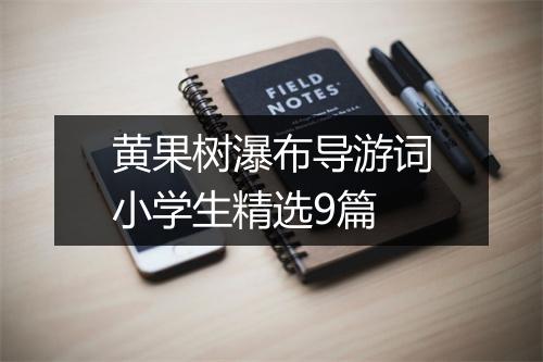 黄果树瀑布导游词小学生精选9篇