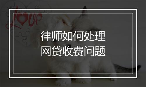 律师如何处理网贷收费问题