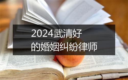 2024武清好的婚姻纠纷律师