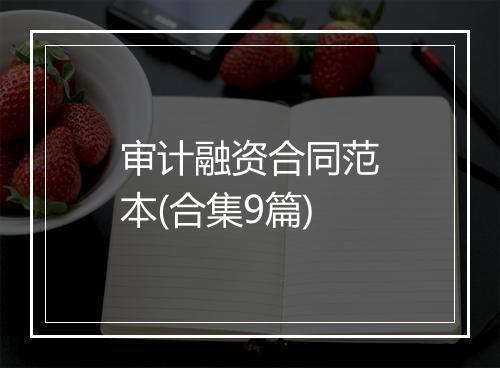 审计融资合同范本(合集9篇)