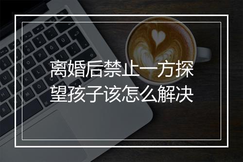 离婚后禁止一方探望孩子该怎么解决