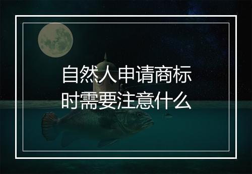 自然人申请商标时需要注意什么