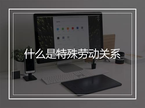 什么是特殊劳动关系
