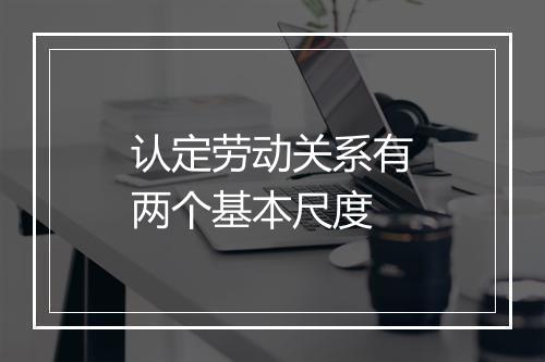 认定劳动关系有两个基本尺度