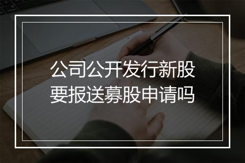 公司公开发行新股要报送募股申请吗