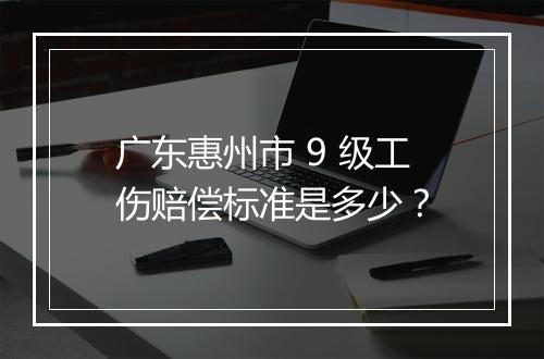 广东惠州市 9 级工伤赔偿标准是多少?