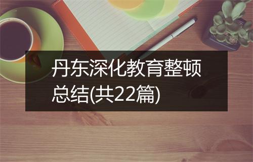丹东深化教育整顿总结(共22篇)