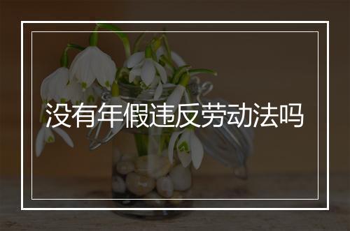 没有年假违反劳动法吗