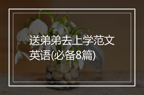 送弟弟去上学范文英语(必备8篇)