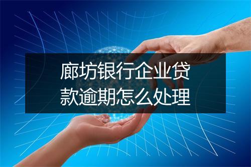 廊坊银行企业贷款逾期怎么处理