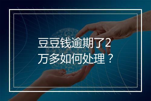 豆豆钱逾期了2万多如何处理?