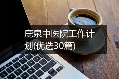 鹿泉中医院工作计划(优选30篇)