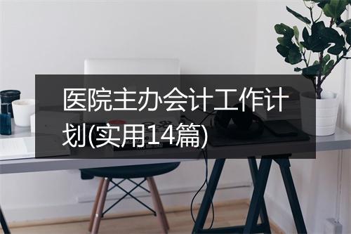 医院主办会计工作计划(实用14篇)