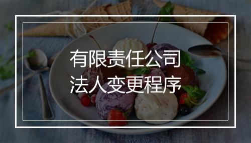 有限责任公司法人变更程序