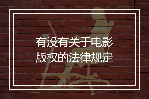 有没有关于电影版权的法律规定