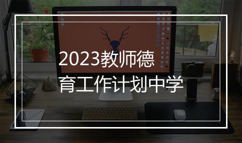 2023教师德育工作计划中学