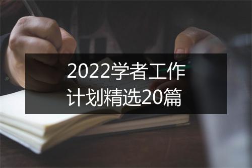 2022学者工作计划精选20篇