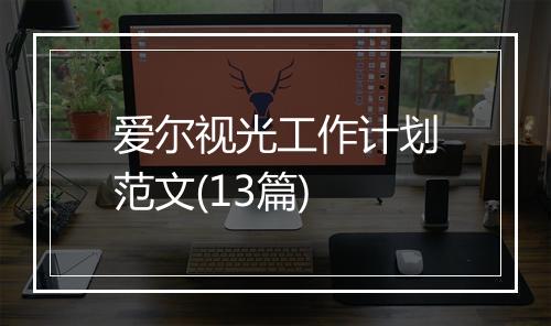 爱尔视光工作计划范文(13篇)