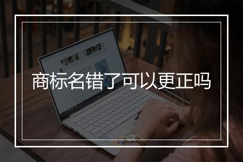 商标名错了可以更正吗