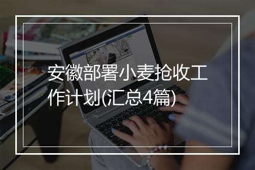 安徽部署小麦抢收工作计划(汇总4篇)