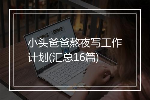 小头爸爸熬夜写工作计划(汇总16篇)