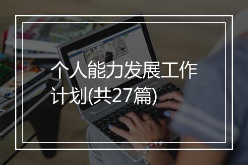 个人能力发展工作计划(共27篇)