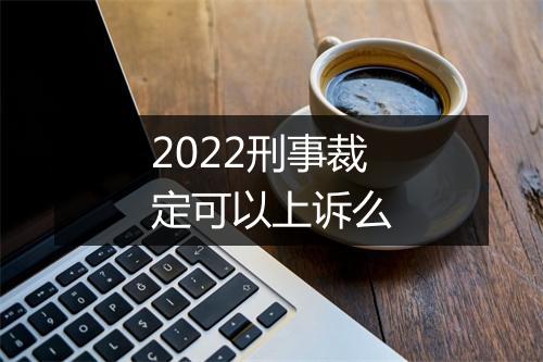 2022刑事裁定可以上诉么