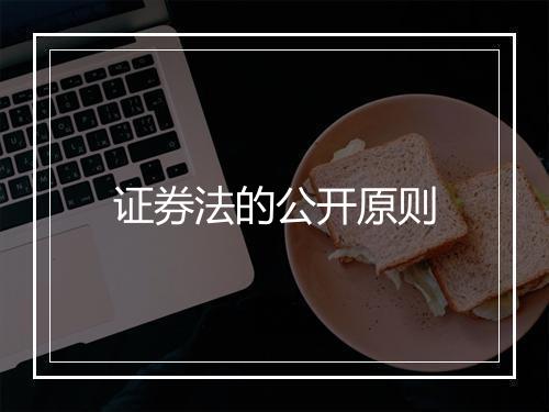 证券法的公开原则