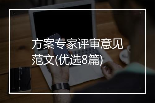 方案专家评审意见范文(优选8篇)