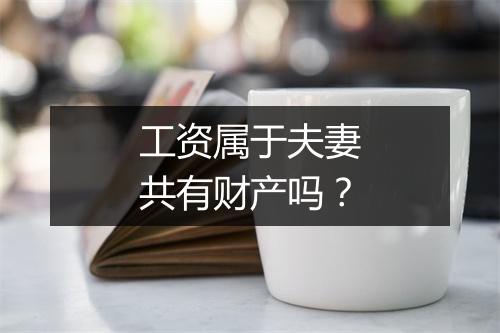 工资属于夫妻共有财产吗?