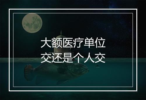 大额医疗单位交还是个人交