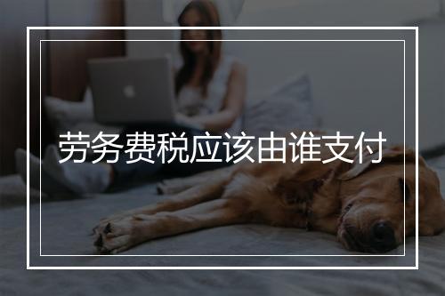 劳务费税应该由谁支付