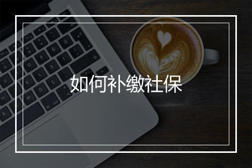 如何补缴社保