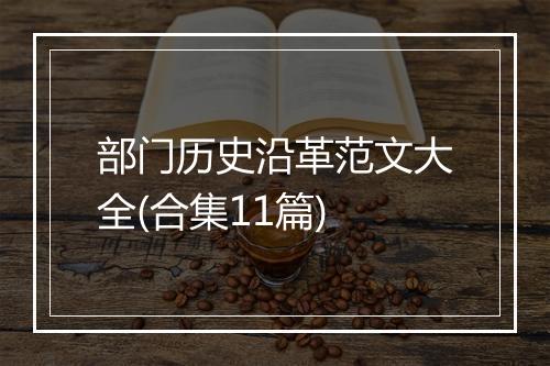 部门历史沿革范文大全(合集11篇)