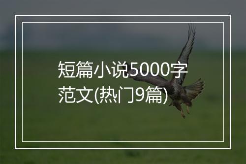 短篇小说5000字范文(热门9篇)