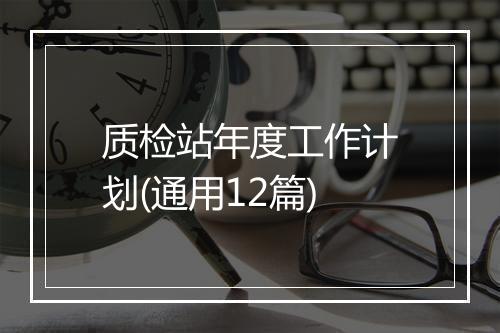质检站年度工作计划(通用12篇)