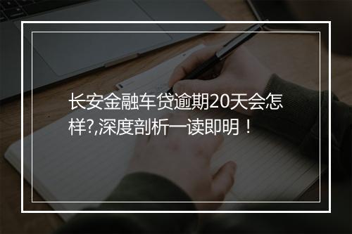 长安金融车贷逾期20天会怎样?,深度剖析一读即明!
