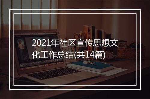 2021年社区宣传思想文化工作总结(共14篇)