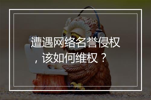 遭遇网络名誉侵权,该如何维权?