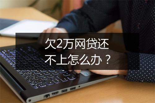 欠2万网贷还不上怎么办?