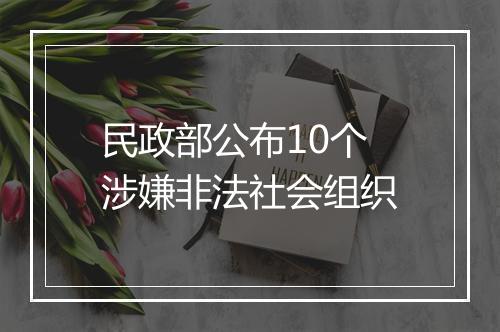 民政部公布10个涉嫌非法社会组织
